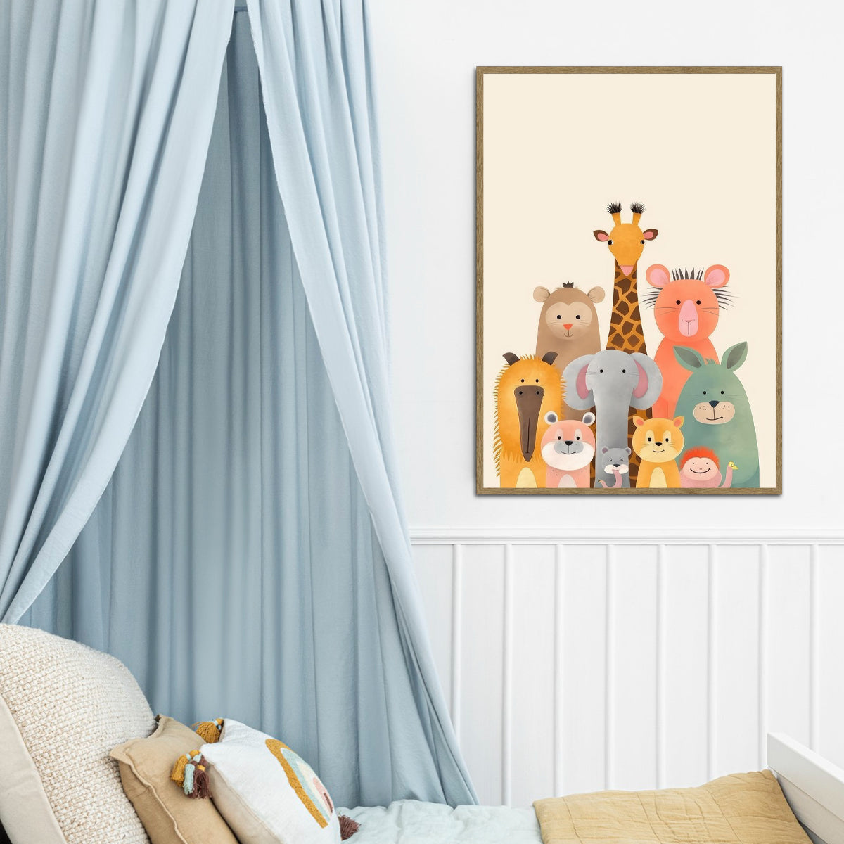 “Jungle Friends” Kids Metal Wall Art