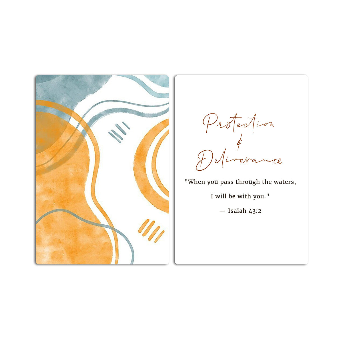 “I Will Be With You” – Isaiah 43:2 - 2 Panel Metal  Wall Art