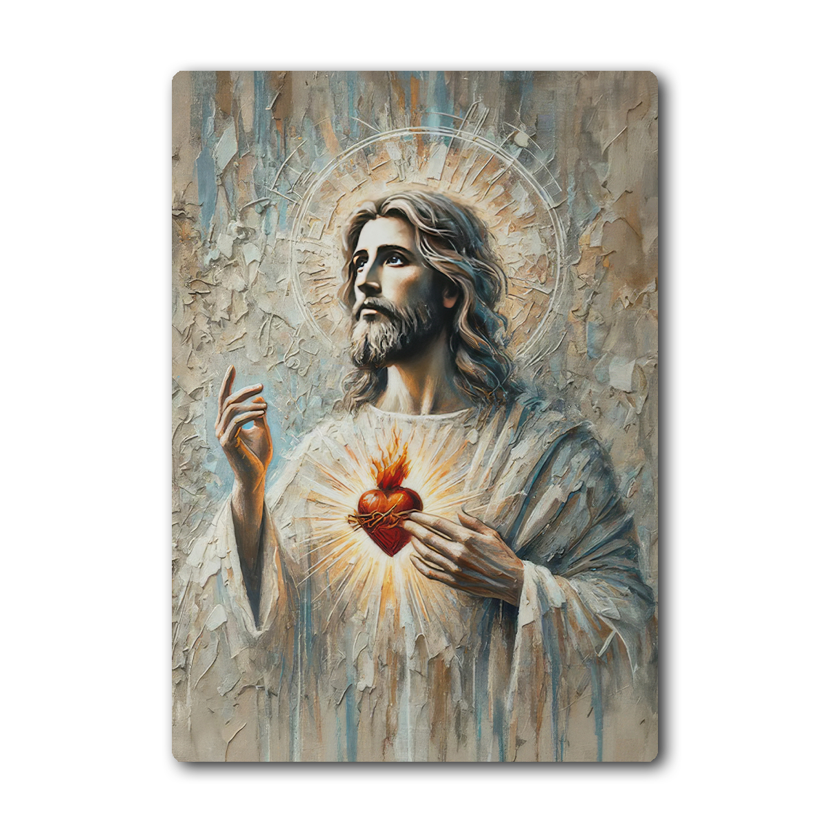 Divine Light - Sacred Heart of Jesus HD Metal Print