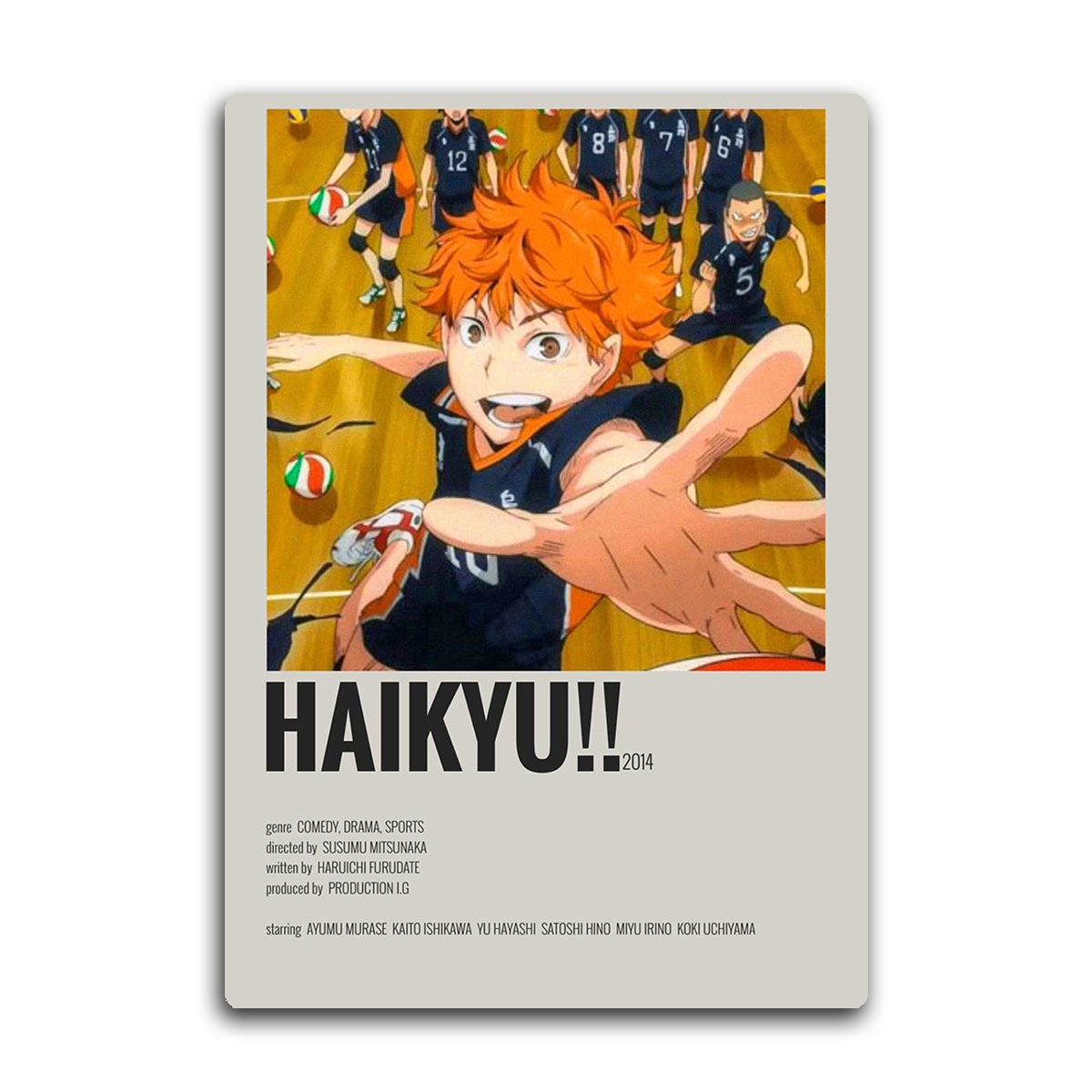 Haikyuu!! Volleyball Team Metal Wall Art