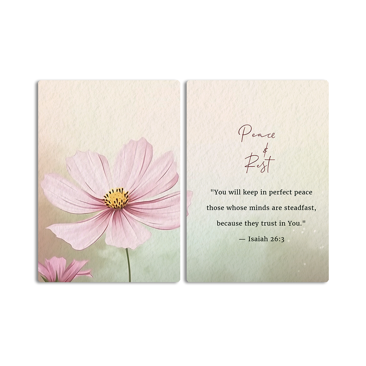 Isaiah 26:3 Christian - 2 Panel Metal  Wall Art