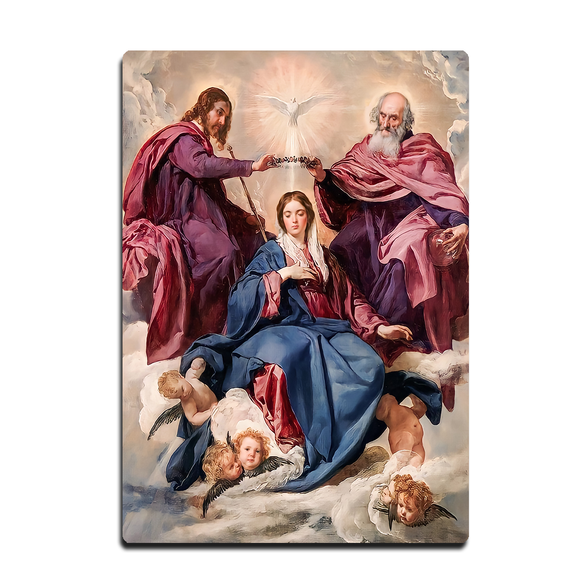 the coronation of the virgin HD Metal Wall Art