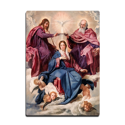the coronation of the virgin HD Metal Wall Art