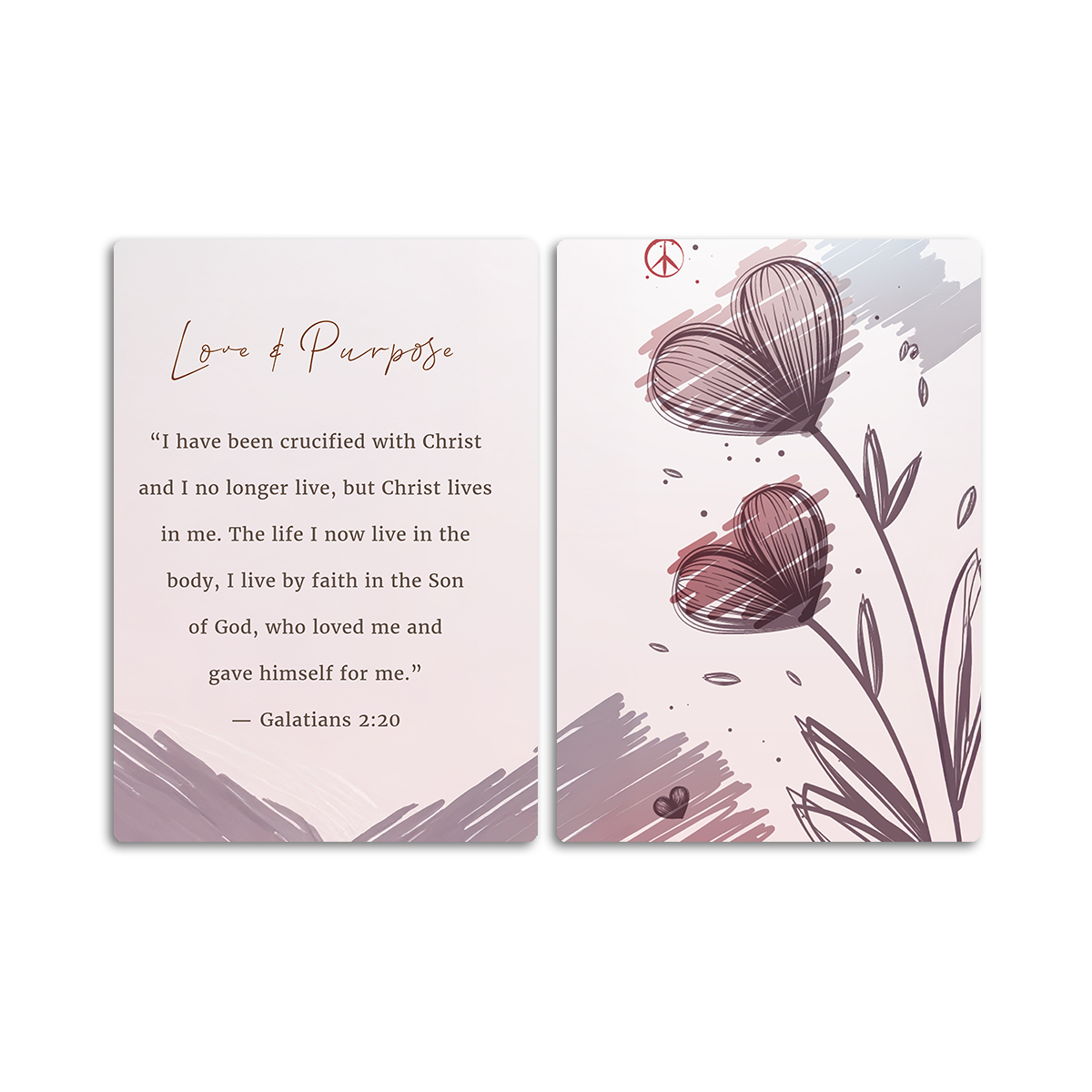 Love & Purpose – Galatians 2:20 - 2 Panel Metal Wall Art