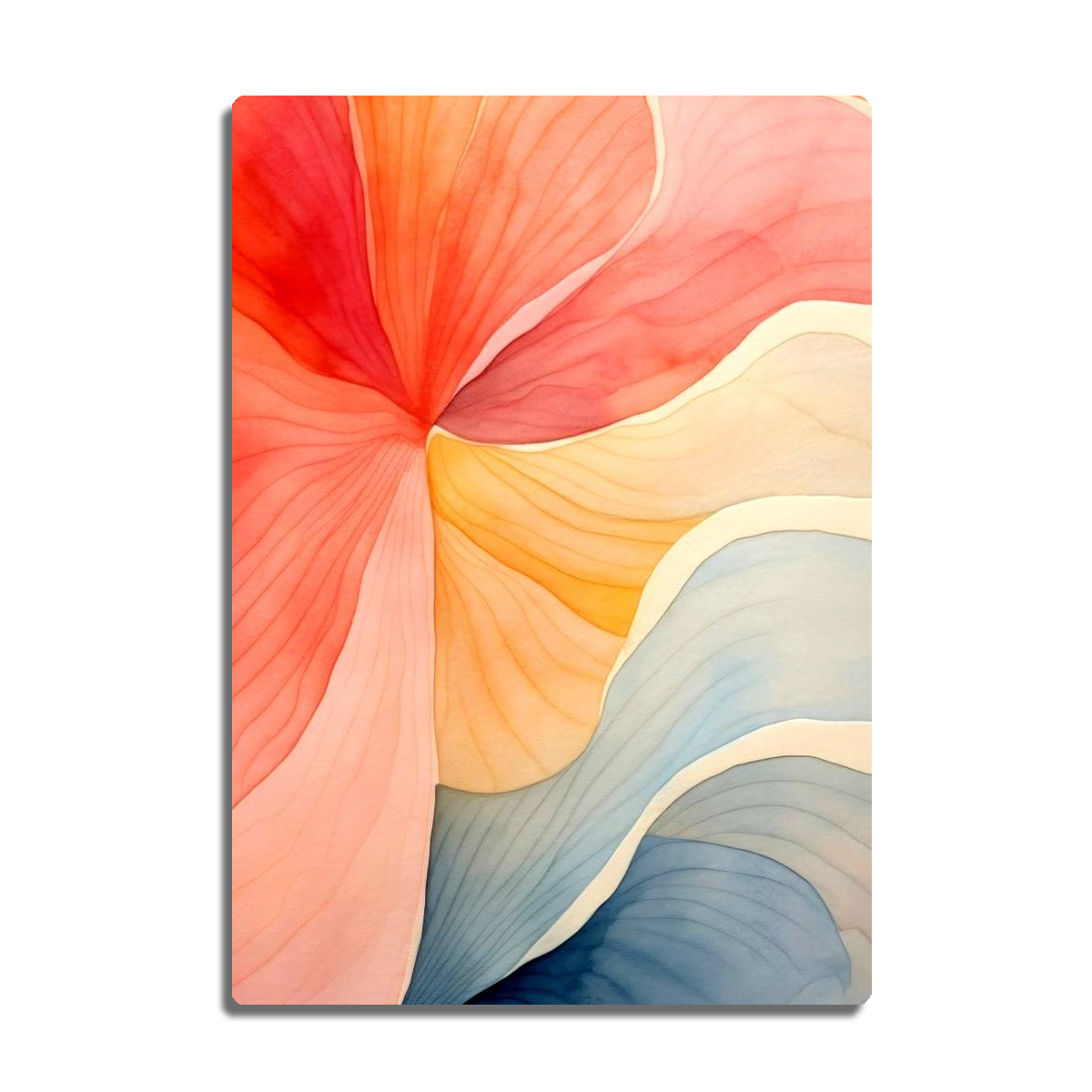 Radiant Bloom Currents – Colourful Nature Metal Wall Art