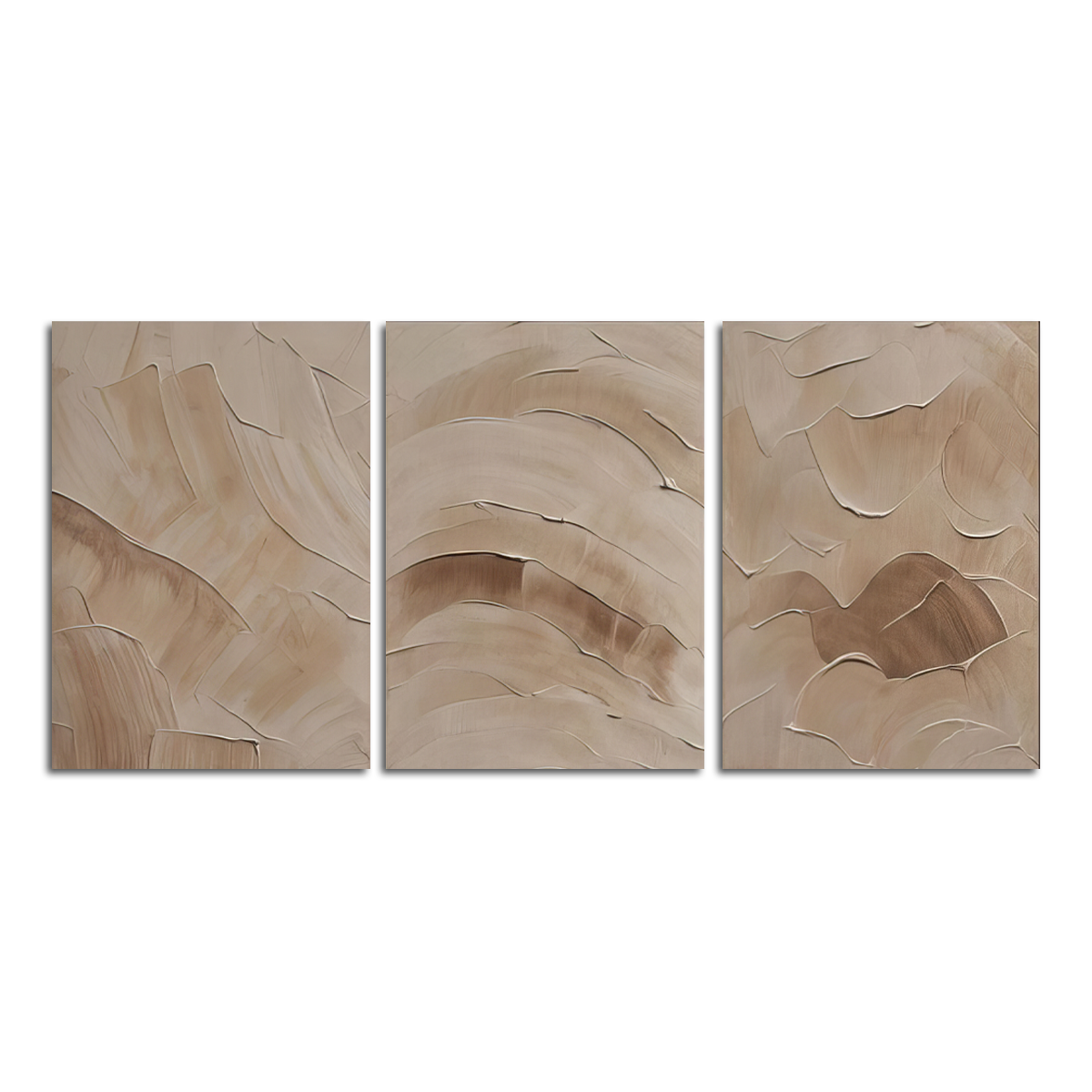“Earthen Flow” – 3-Panel Metal Wall Art