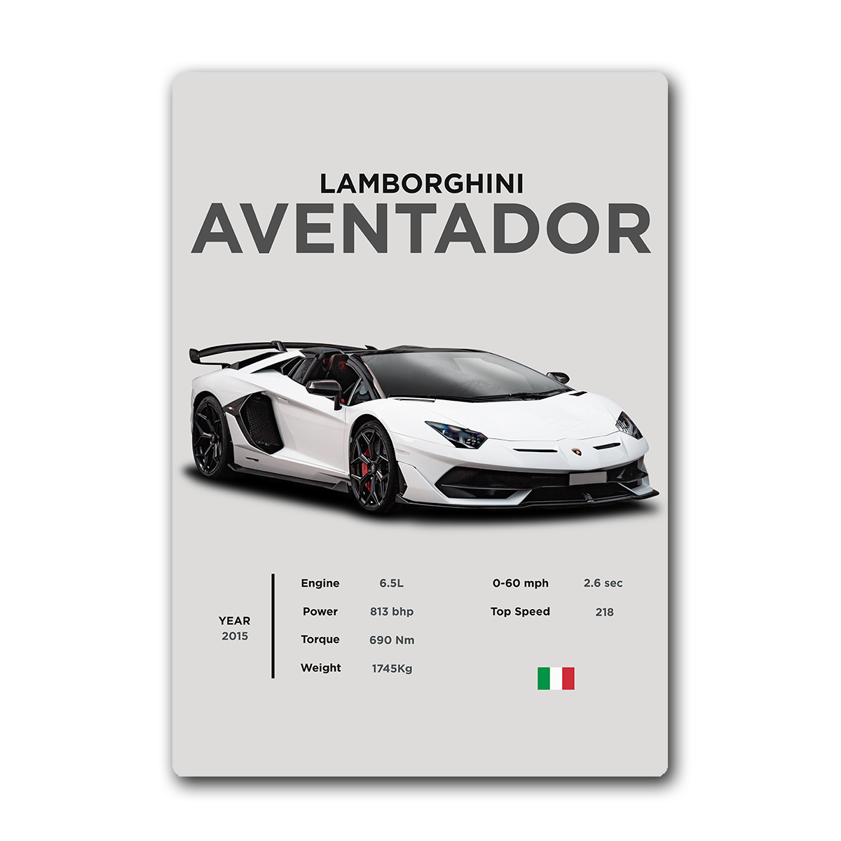 Lamborghini Aventador  Metal Wall Art