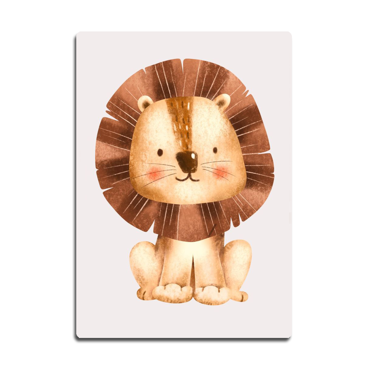 Brave Little Lion Kids Wall Art – HD Metal Print