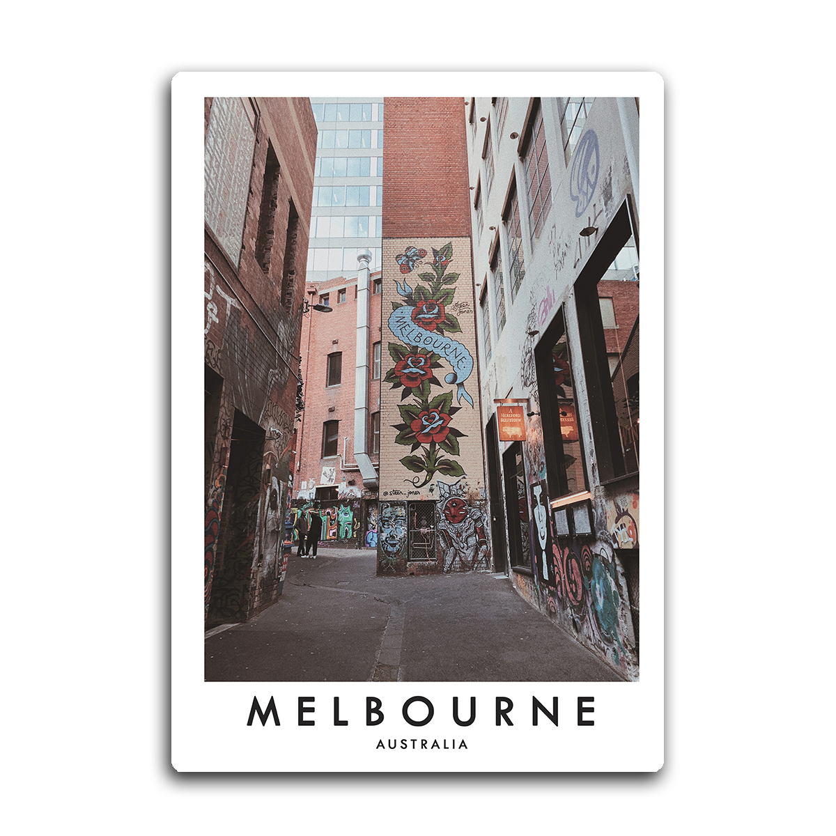 Melbourne Street Art Metal Wall Print