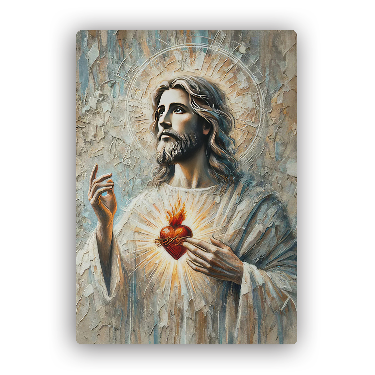 Divine Mercy & Love – Jesus Sacred Heart Metal Wall Art