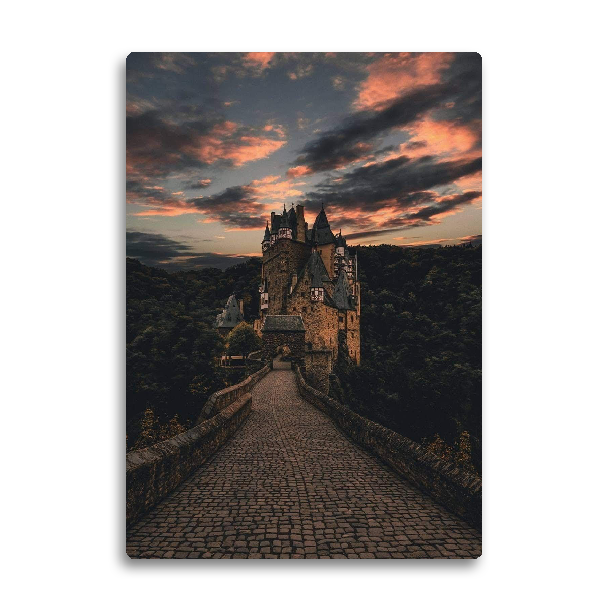 Castle at Dusk – European Travel Photography  Metal Wall Art