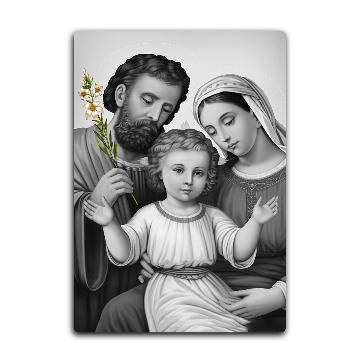 Jesus, Mary & Joseph – Holy Family Metal  Wall Art