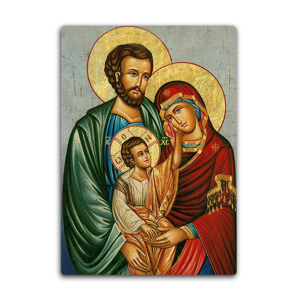 Holy Family Icon – Christian Metal  Wall Art