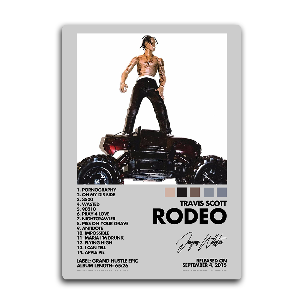 Travis Scott RODEO Cover Metal Wall Art