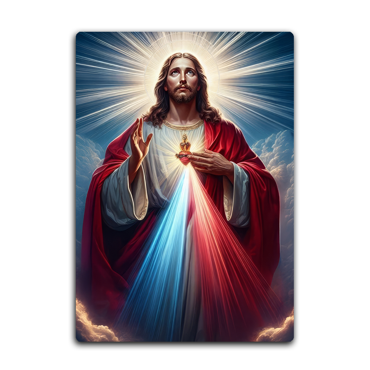 Divine Mercy of Jesus – Sacred Light  Metal Wall Art