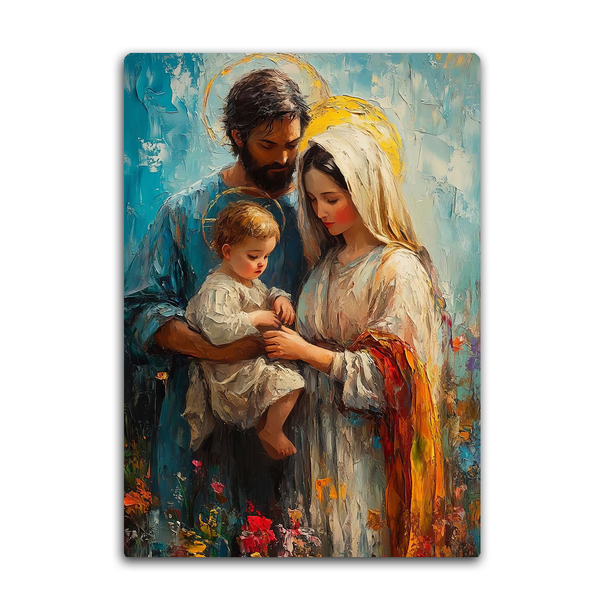 “Holy Family Blessing” – Christian  Metal Wall Art