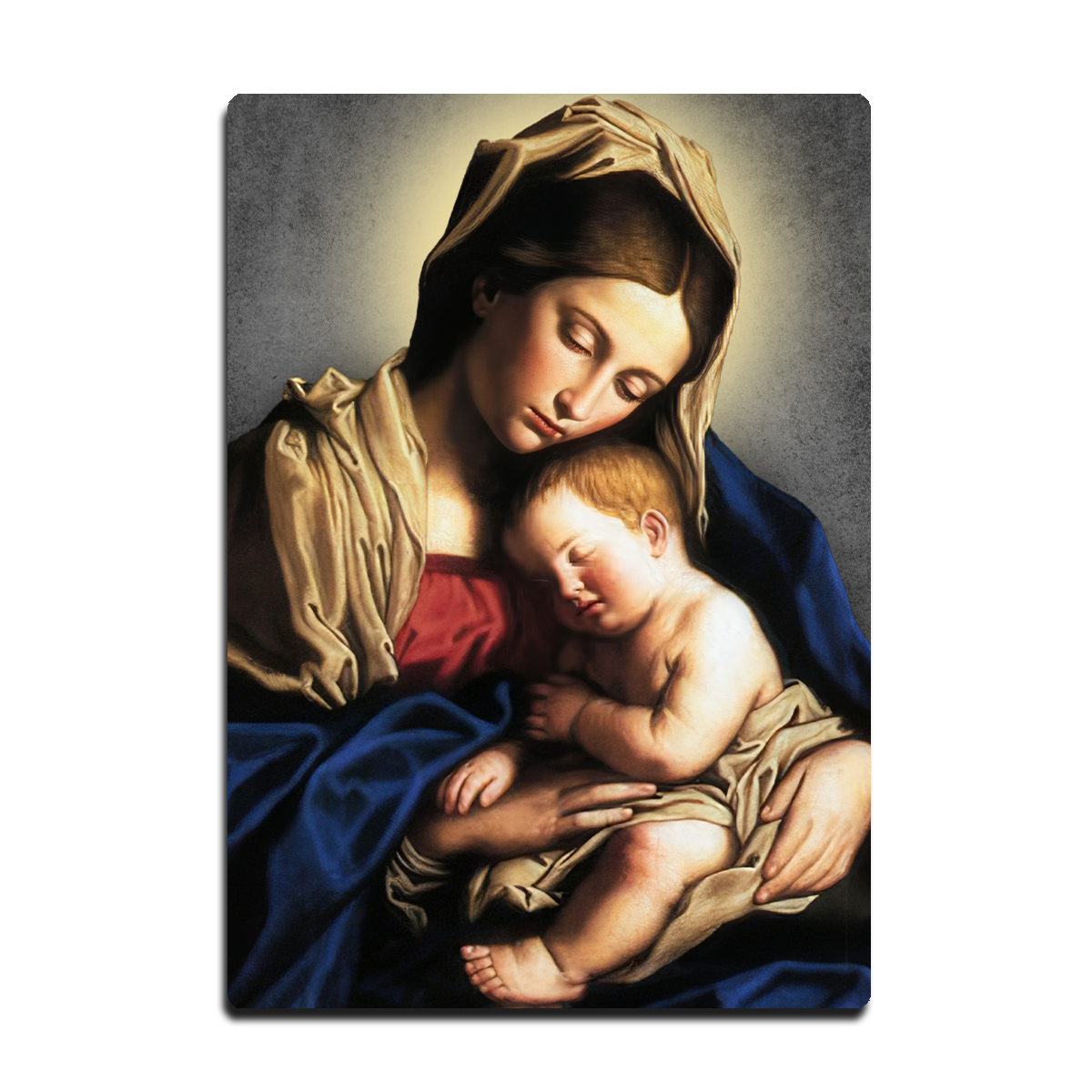 Eternal Grace – Mother Mary & Baby Jesus HD Metal Wall Art