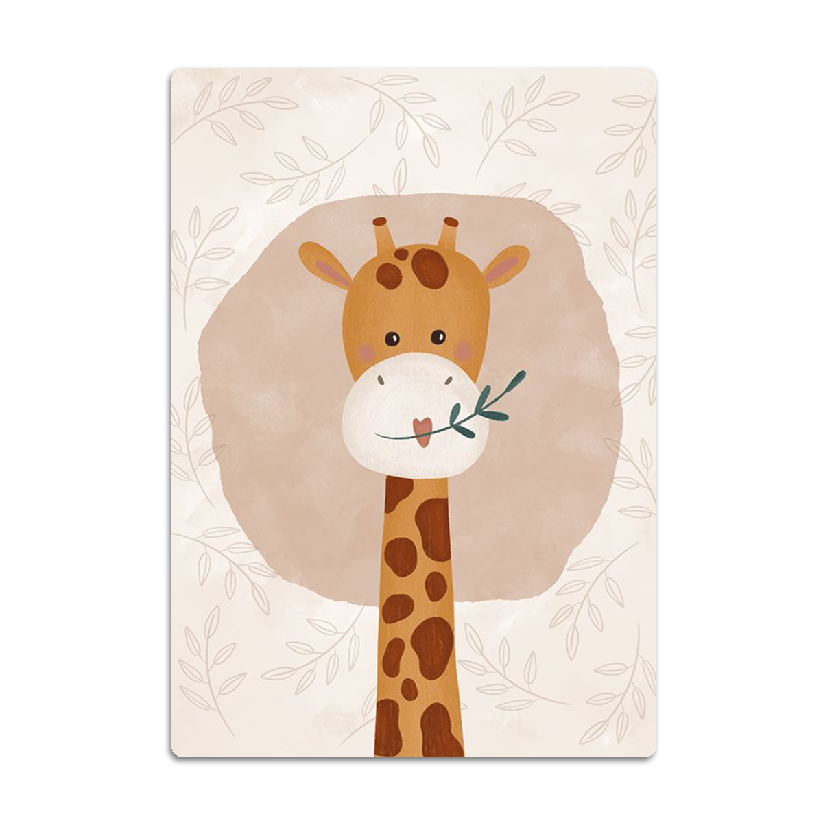 Baby Giraffe Nursery Metal Wall Art