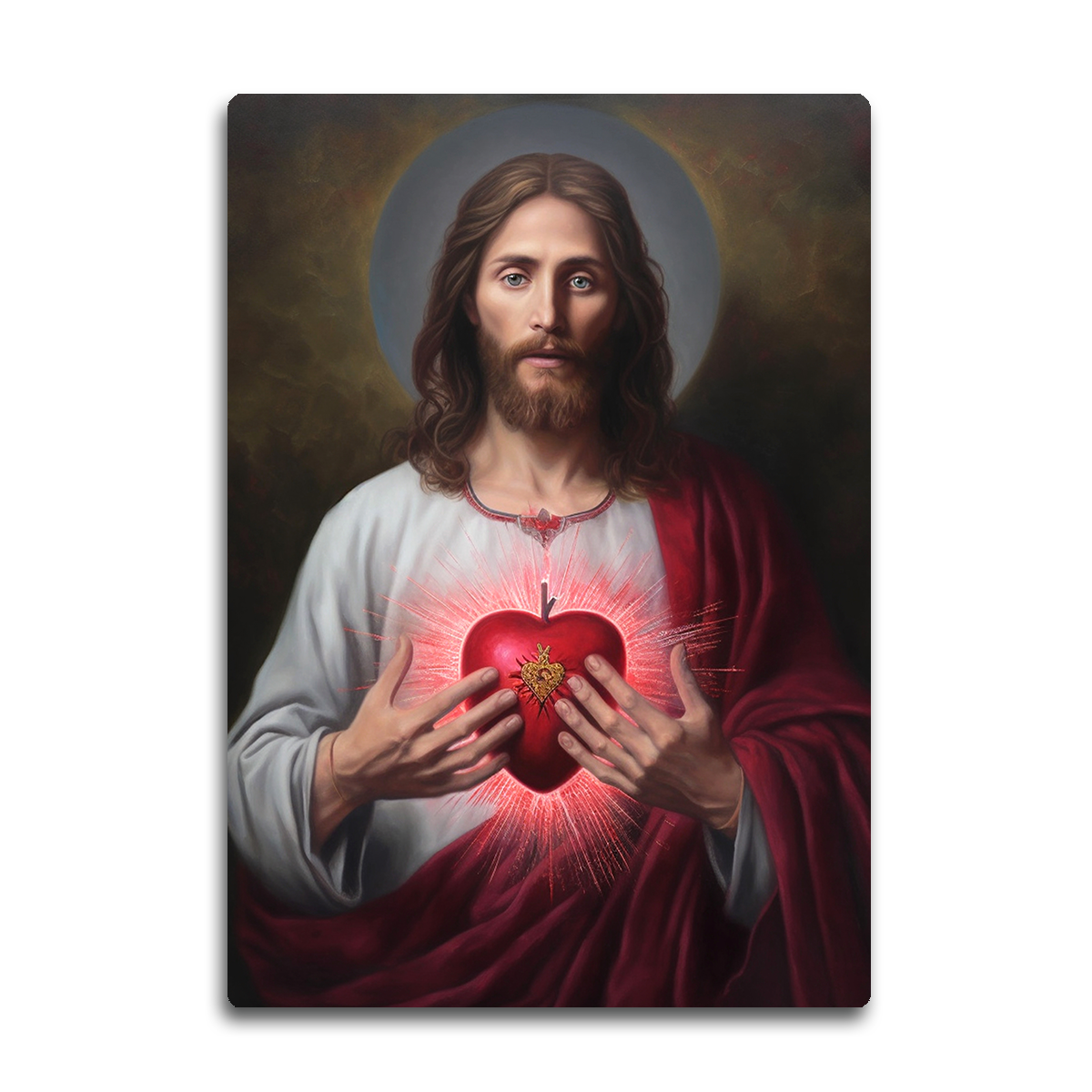The Light of Christ – Jesus Sacred Heart - HD Metal Wall Art