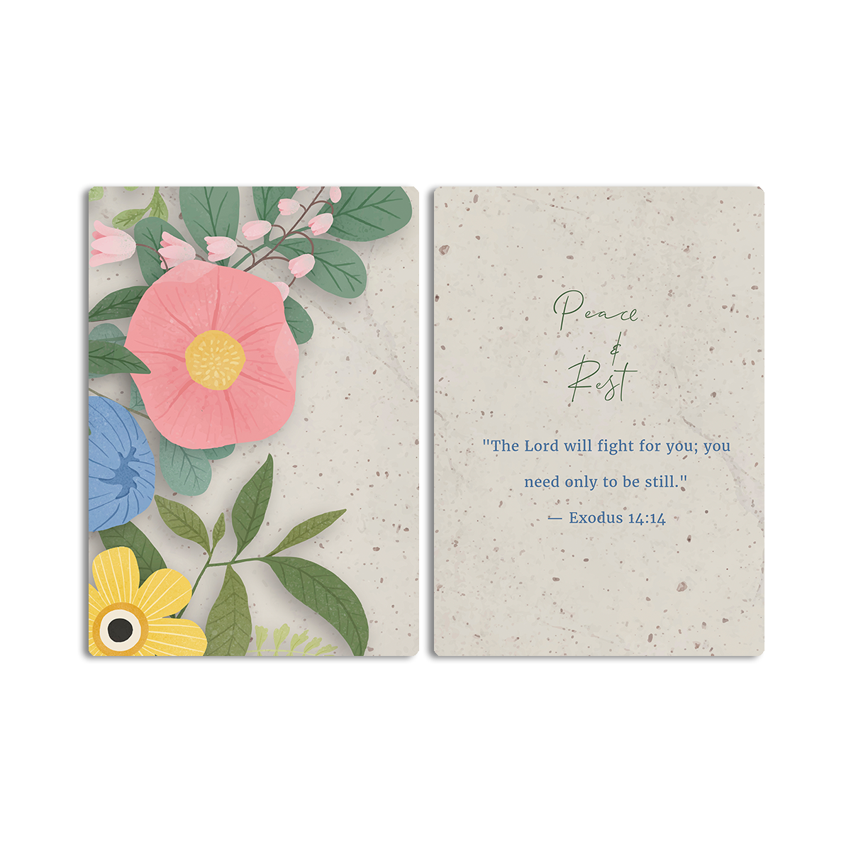 Exodus 14:14 Christian - 2 Panel Metal Wall Art