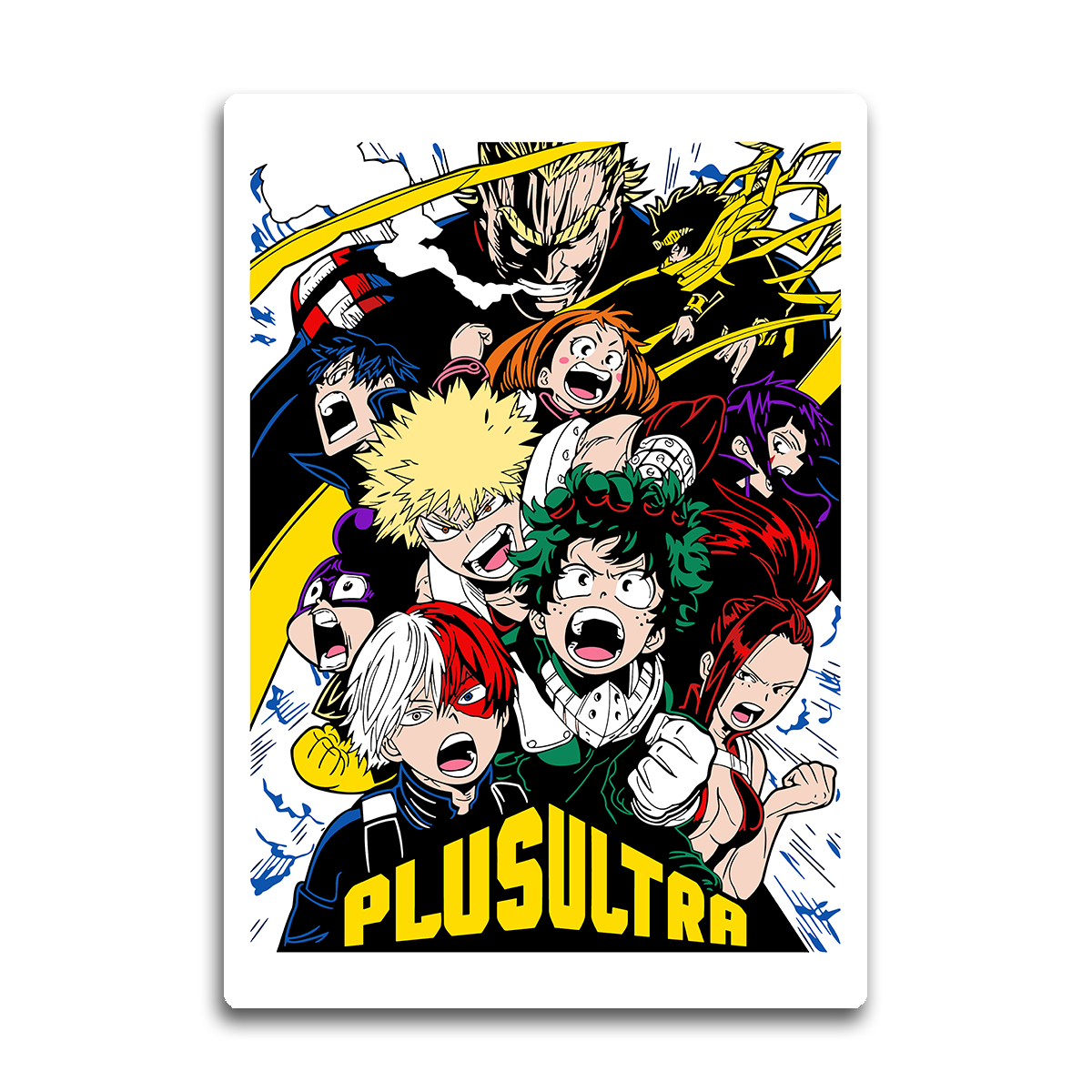Plus Ultra Hero Squad Metal Wall Print