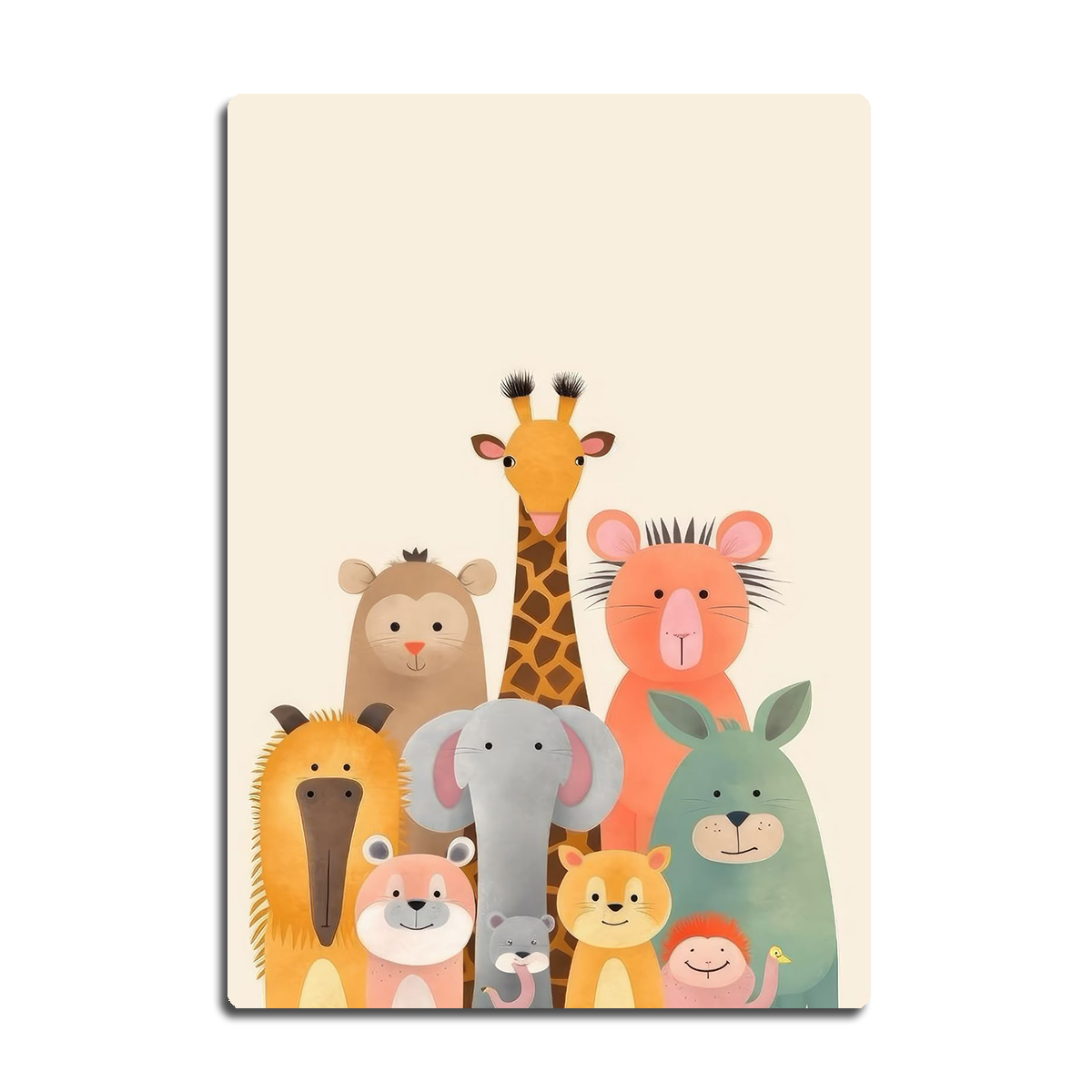 “Jungle Friends” Kids Metal Wall Art
