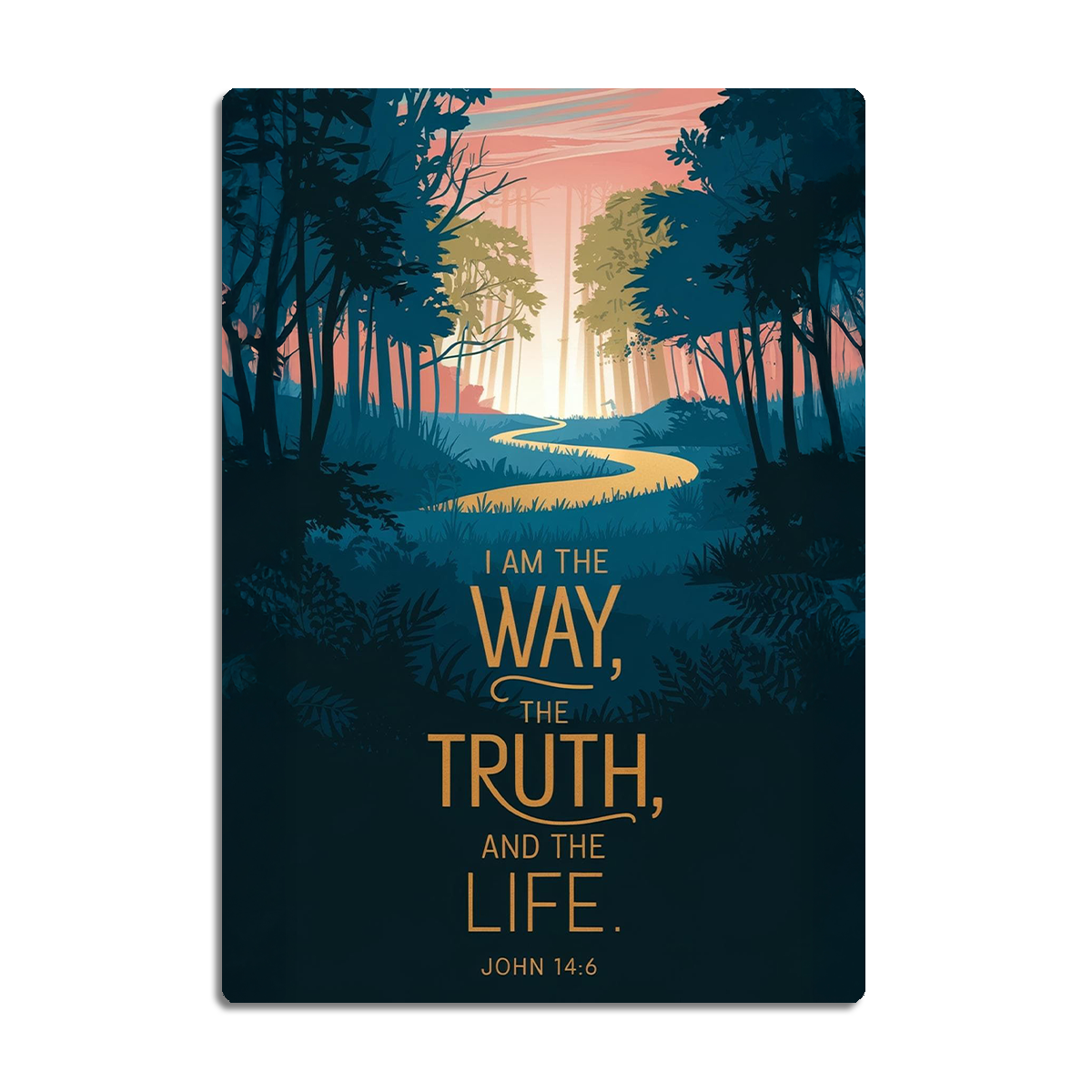 “The Way, The Truth, The Life” – John 14:6 Christian Metal Wall Art