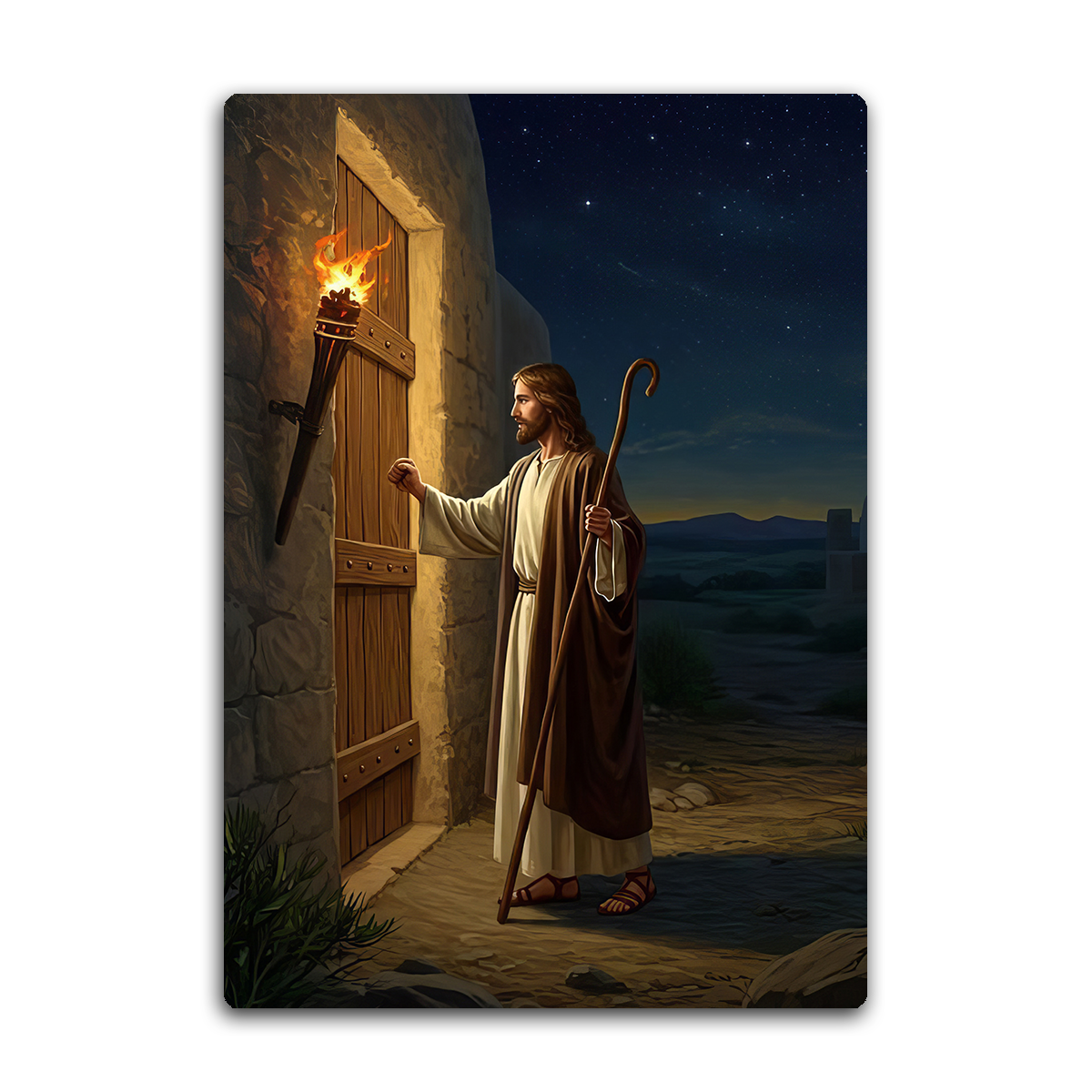 Jesus Knocking at the Door – Christian  Metal Wall Art