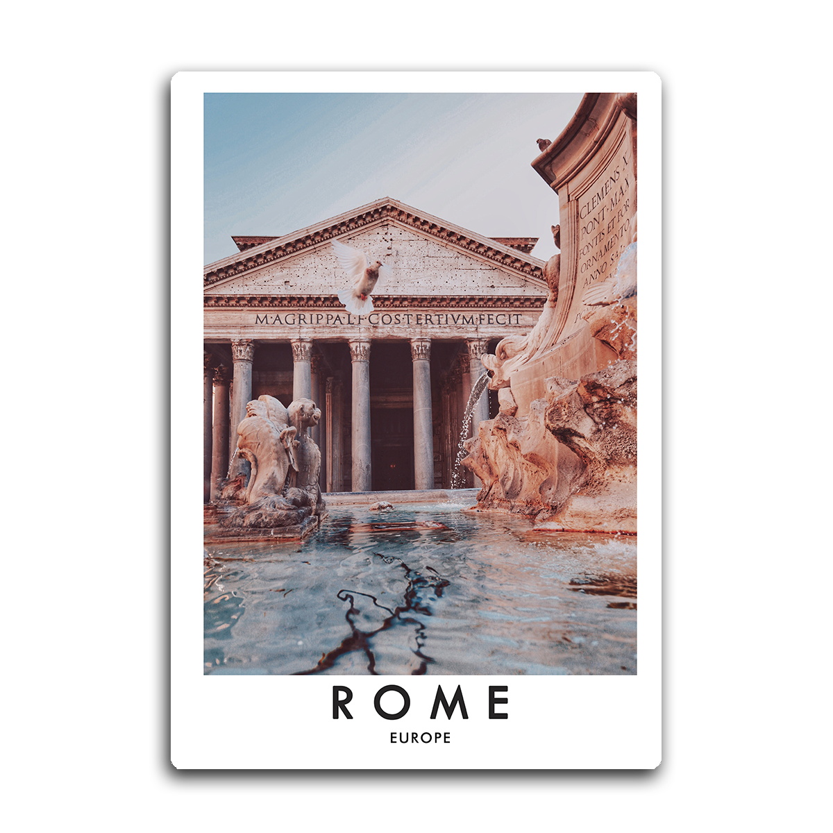 The Pantheon Rome Metal Wall Art