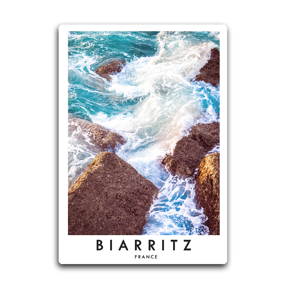 Biarritz Ocean View Metal Wall Art