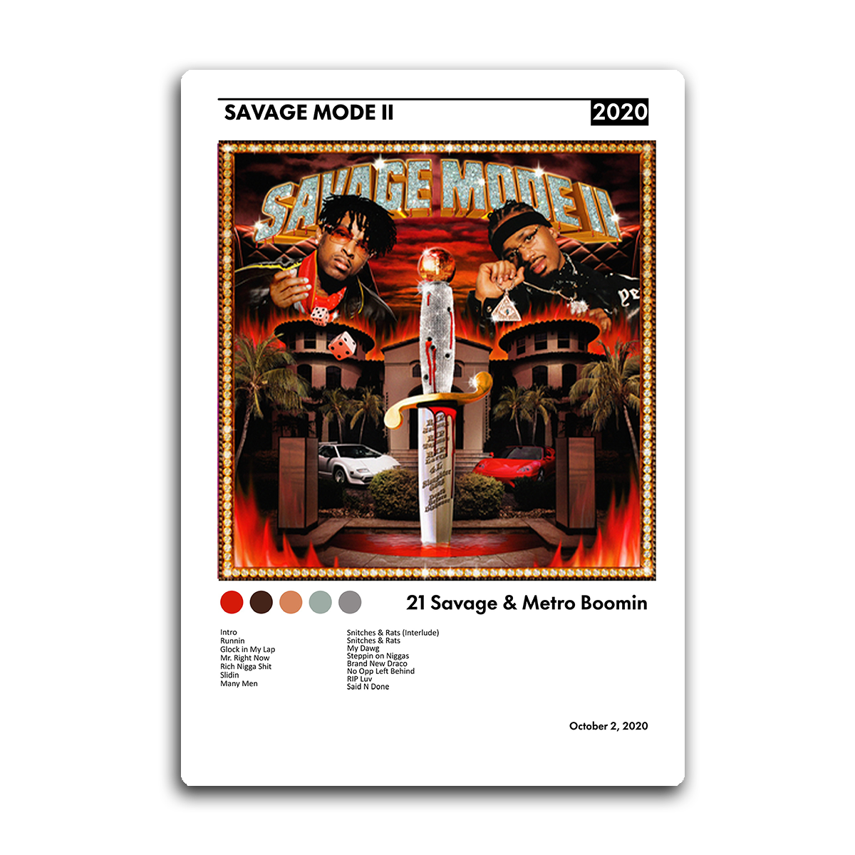 Savage Mode 2 Metal Wall Art