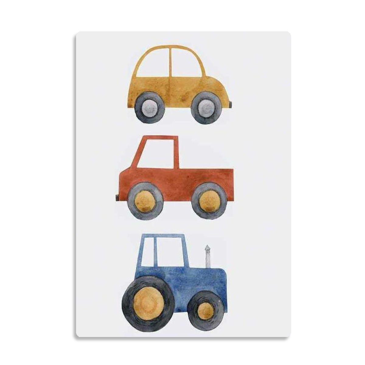 Kids Car Collection  Metal Wall Art