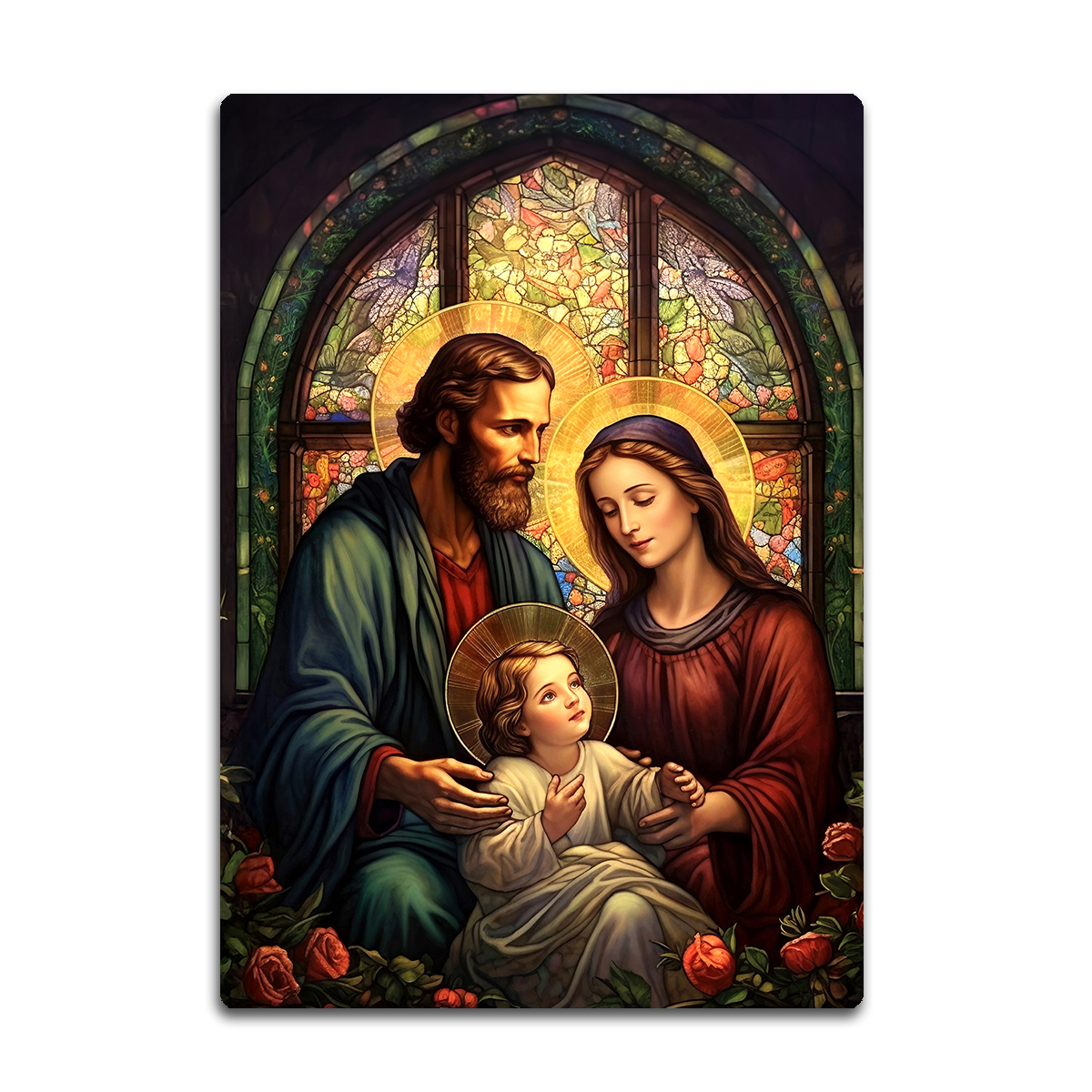 Sacred Family of Nazareth – Holy Family HD Metal Christian  Wall Art
