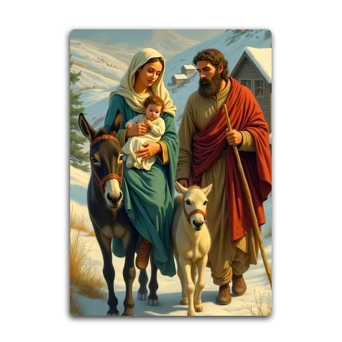 The Journey of Faith – Holy Family Metal  Wall Art