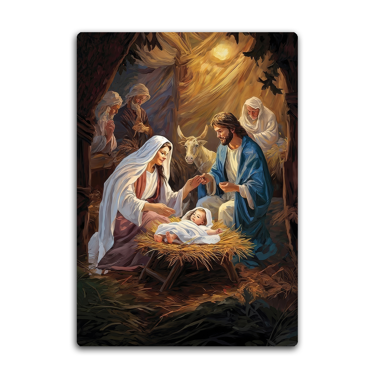 The Light of Bethlehem – Holy Family  Metal Wall Art