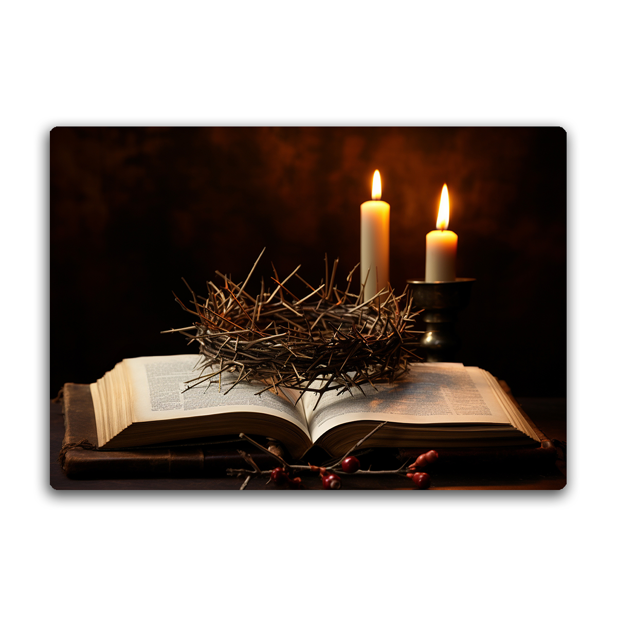 The Passion & the Word – Crown of Thorns HD Metal Wall Art