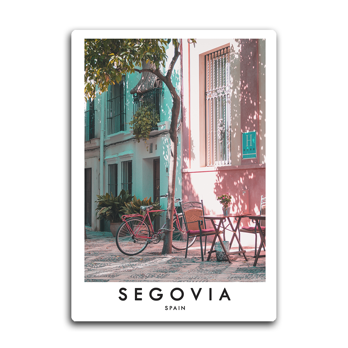 Segovia Spain Metal Wall Art Print