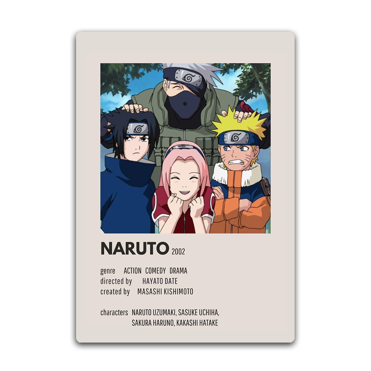 Naruto Uzumaki & Friends Metal Wall Art