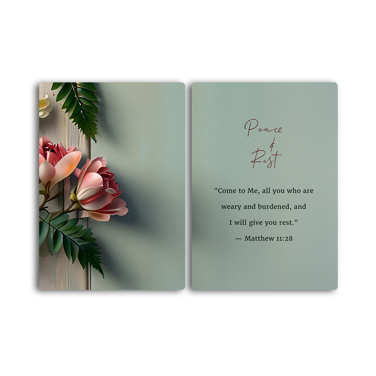 Peace & Rest – Matthew 11:28 - 2 Panel Metal Wall Art