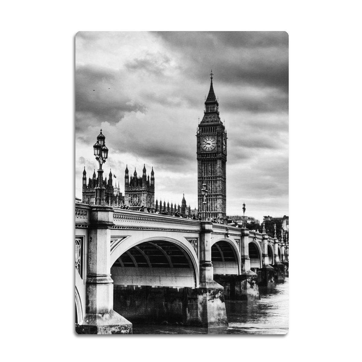 “Timeless London Bridge” – Black & White City  Metal Wall Art