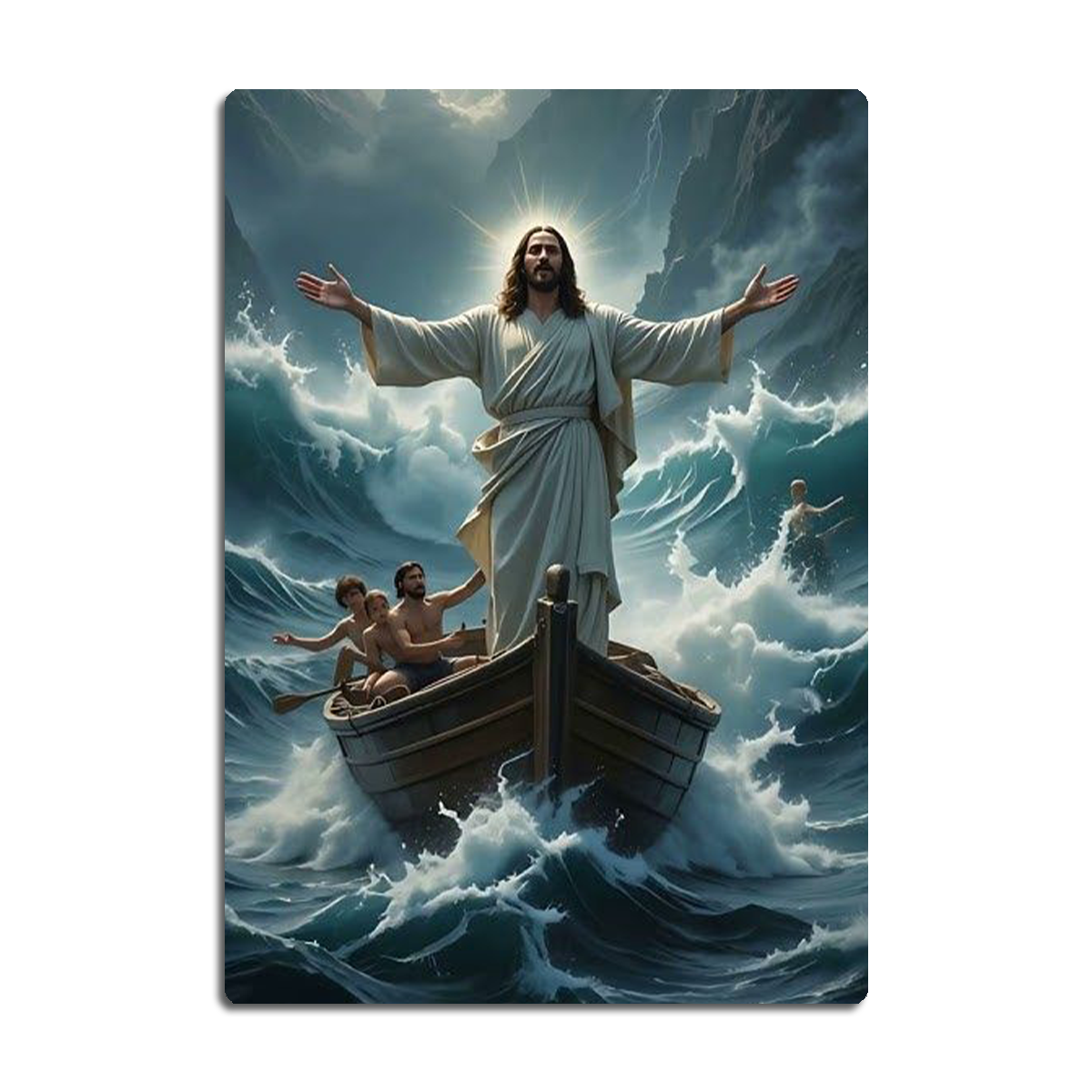 “Peace Be Still” – Jesus Calming the Storm Christian Metal  Wall Art