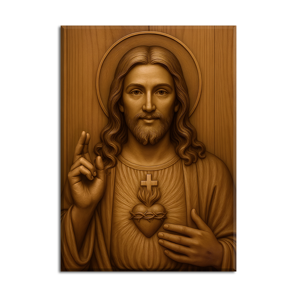 Sacred Heart of Jesus – Wood of Grace -Acrylic Wall Art