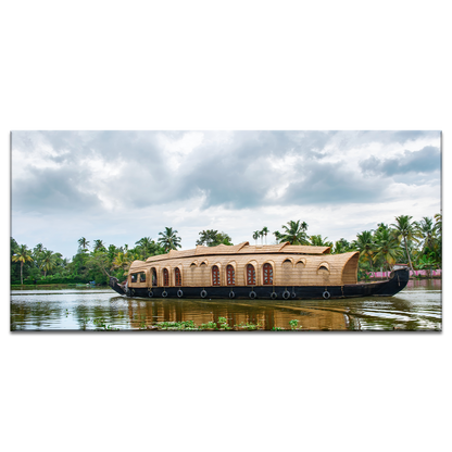 Backwater Bliss - Houseboat - Acrylic Wall Art
