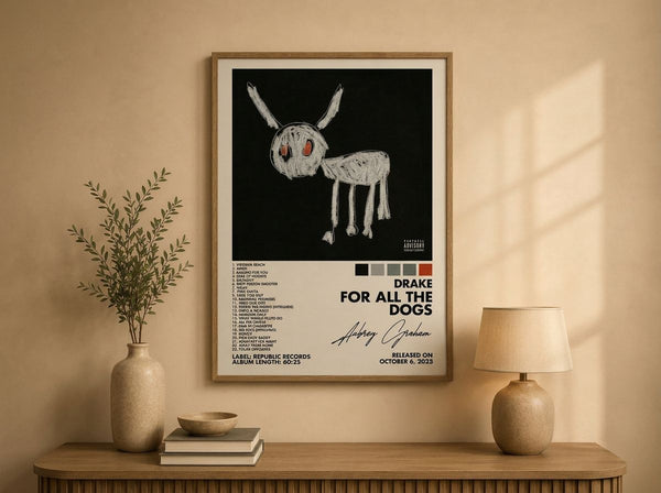 Drake “For All The Dogs” Metal Wall Art