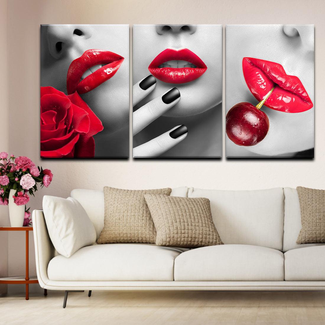 Cherry Rose Kiss - 3Panel - PixMagic