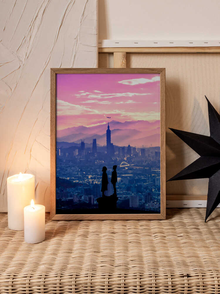 Romantic Skyline Metal Wall Art