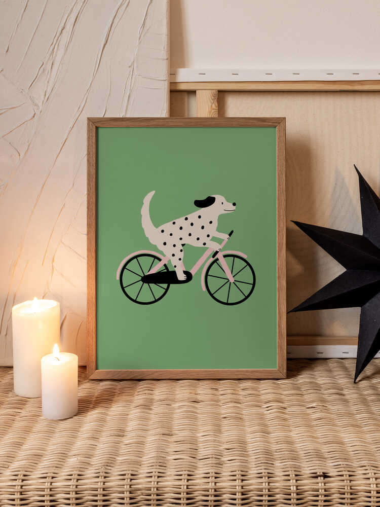 Puppy on a Pedal – Kids Metal Wall Art