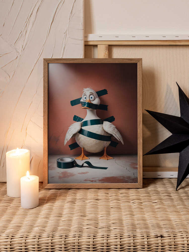 Quack in a Tangle – Modern Kids Room Metal Wall Art