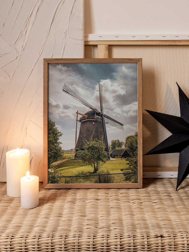 Windmill Serenity – Nature Metal  Wall Art