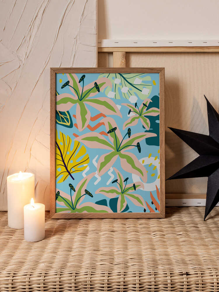 Bloom Pop – Abstract Floral Metal Wall Art